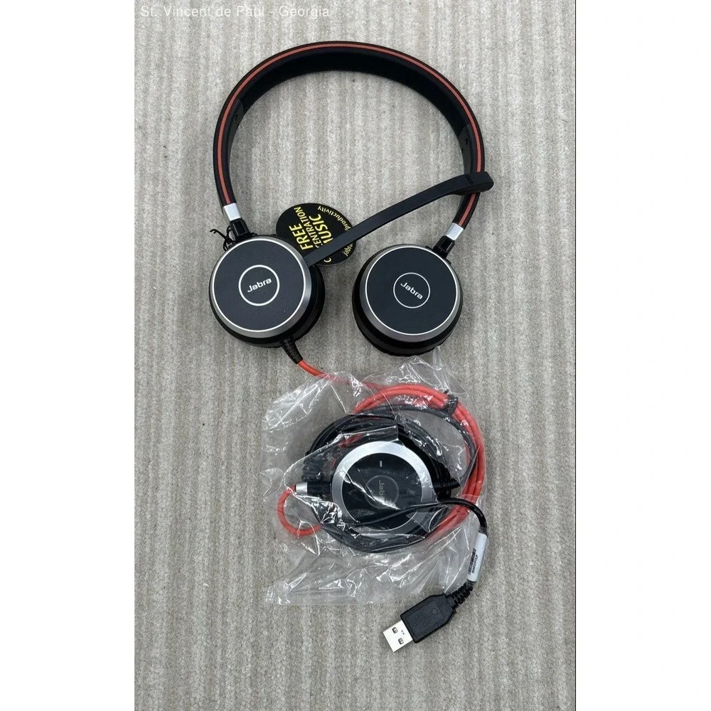 Jabra Evolve 40 UC Mono Wired Headset HSC017 with ENC010 USB-A Controller New